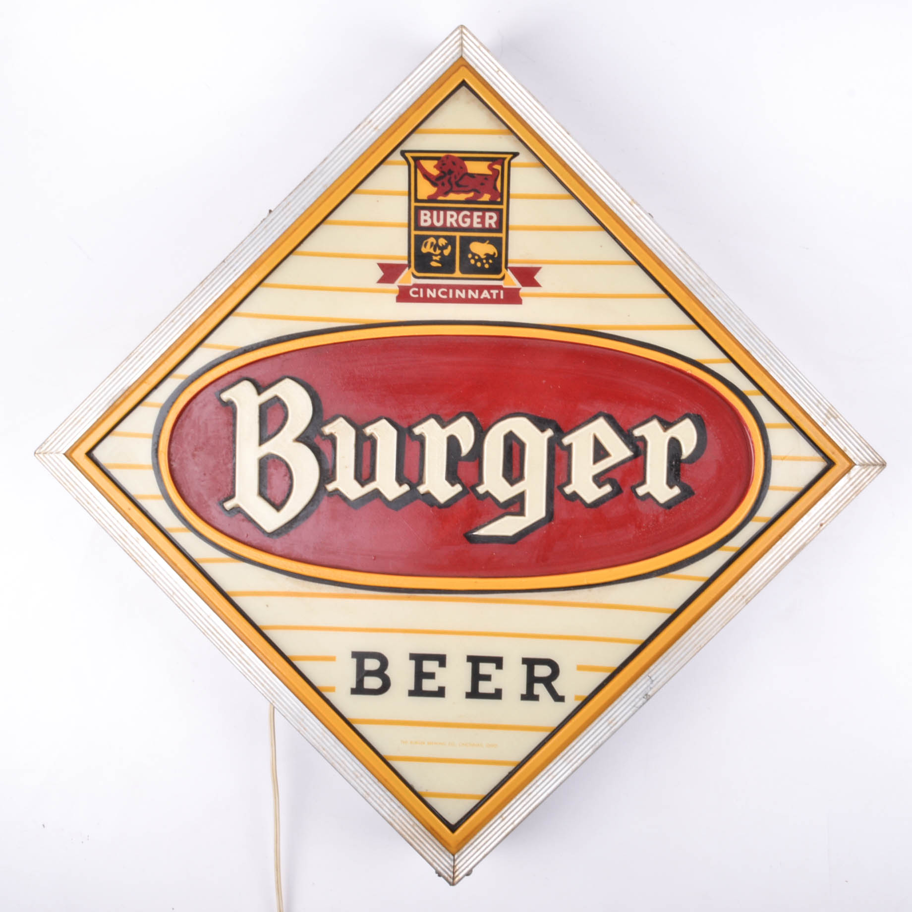 Vintage Burger Beer Illuminated Sign