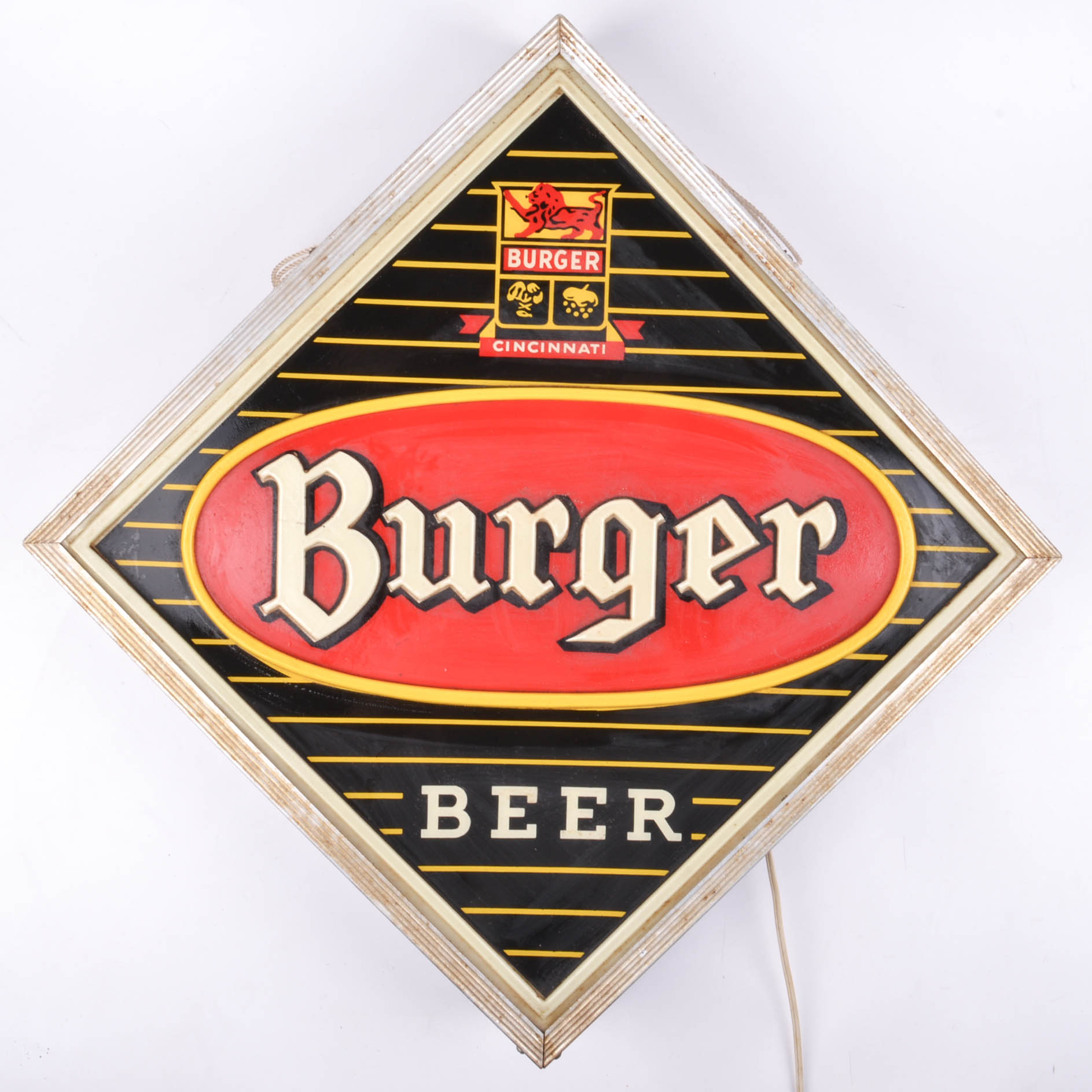 Vintage Burger Beer Illuminated Sign