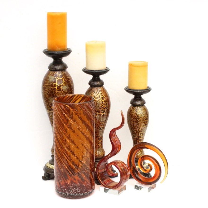 Amber Glass Decor