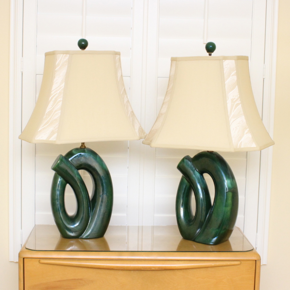 Pair of Mid Century Ceramic Table Lamps
