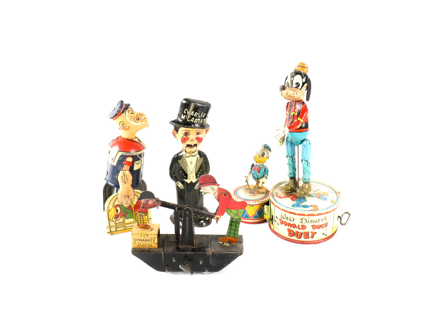 Vintage Metal Cartoon Character Toy Collection
