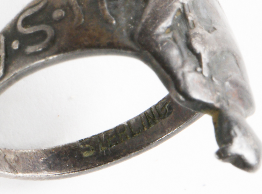 Sterling Silver Military Ring