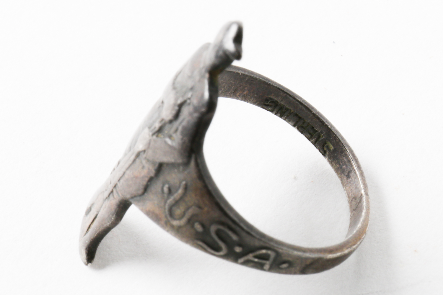 Sterling Silver Military Ring