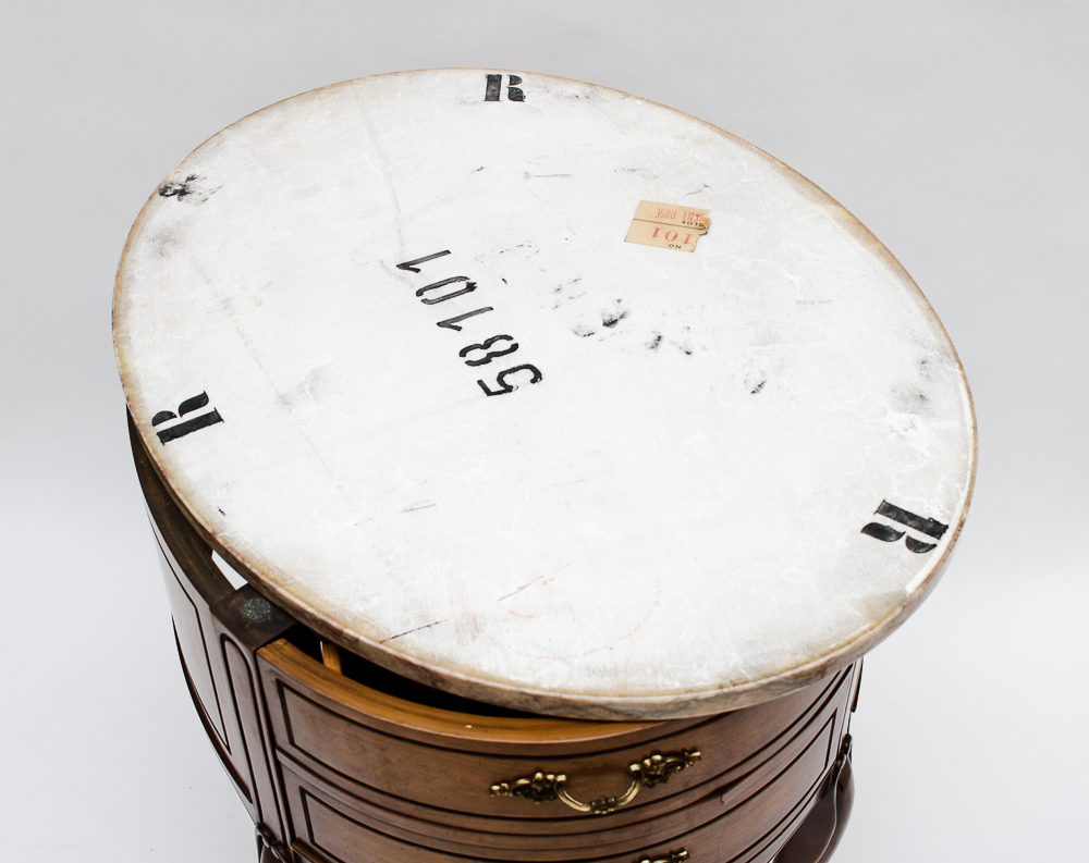 Pair of Weiman Heirloom Marble Topped Antique End Tables