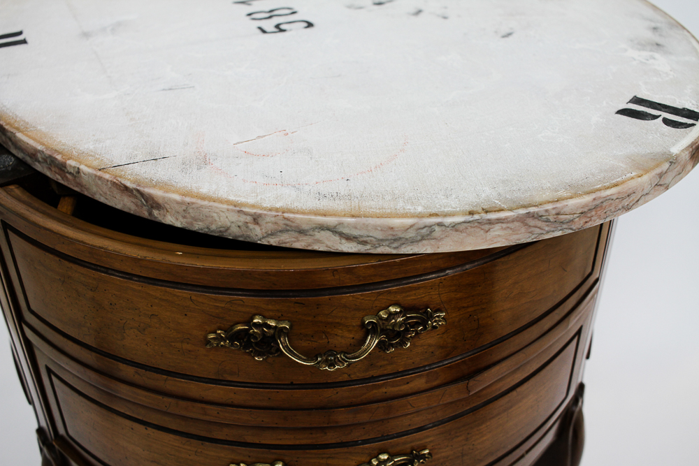 Pair of Weiman Heirloom Marble Topped Antique End Tables