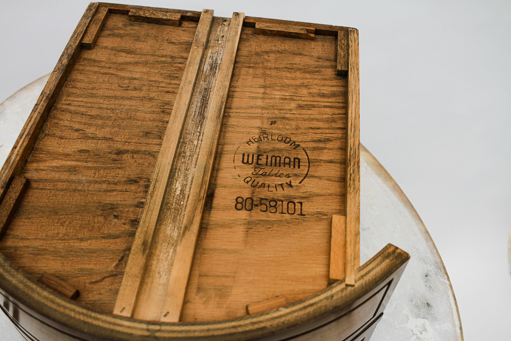 Pair of Weiman Heirloom Marble Topped Antique End Tables