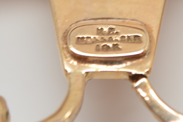 14K Yellow Gold Massalone Insect Brooch and Two Wreath Style Brooches