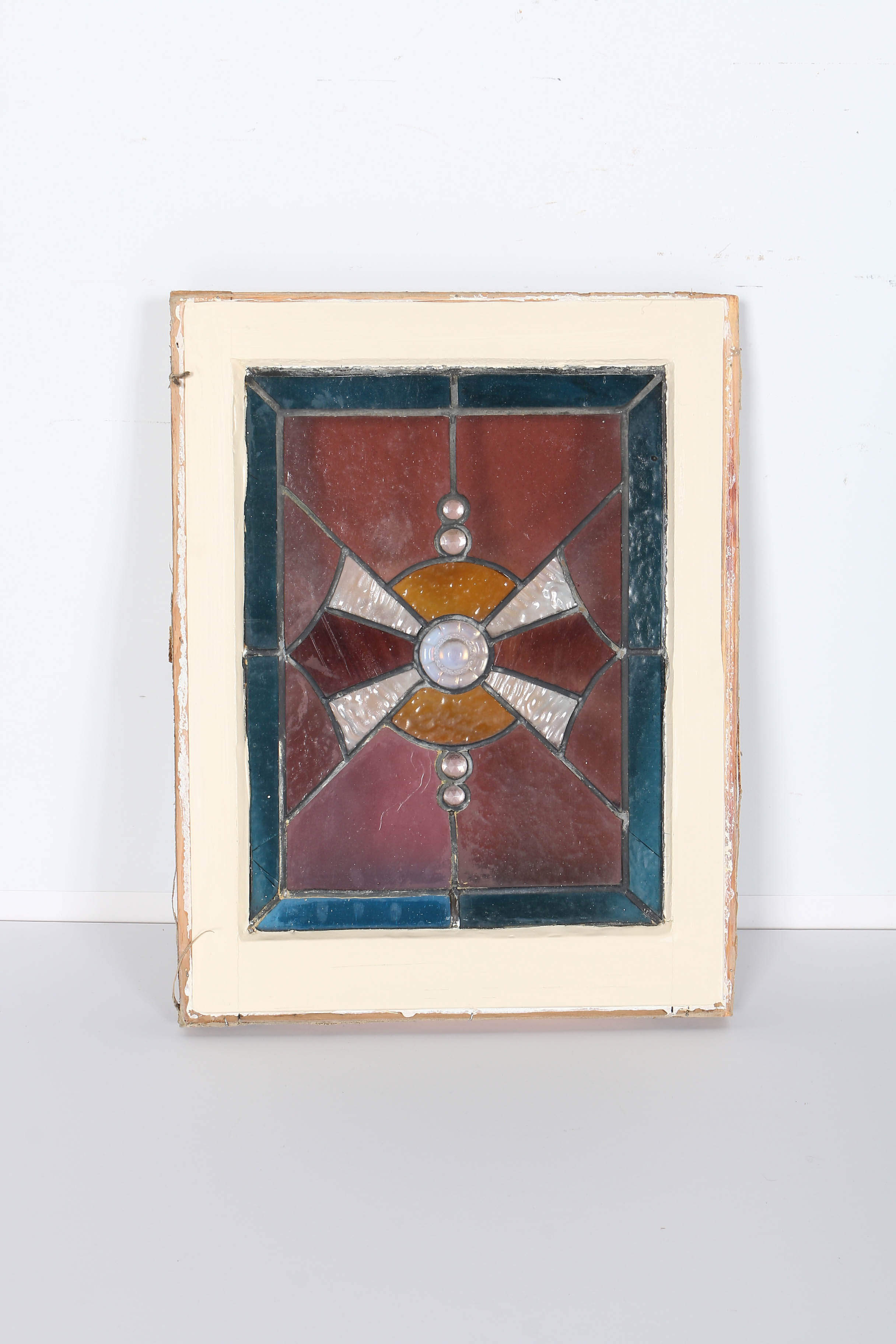 Pair of Antique Stained Glass Windows