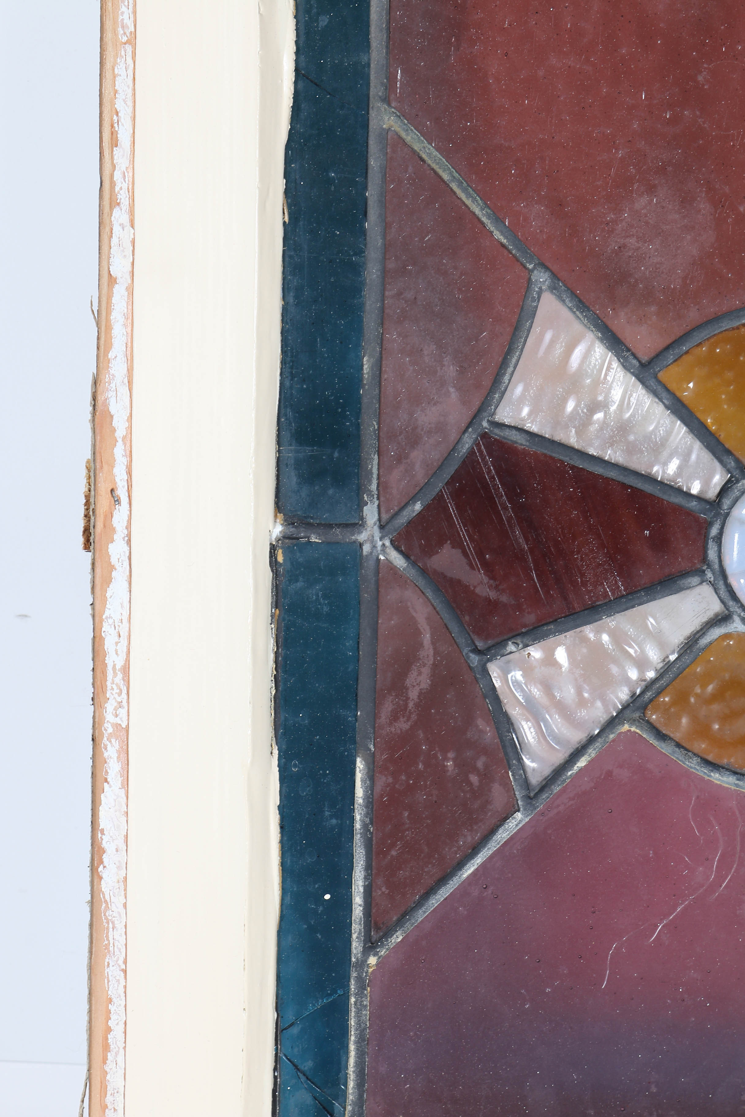 Pair of Antique Stained Glass Windows