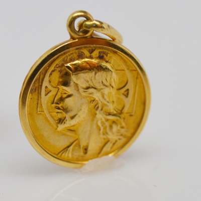 Two 18K Yellow Gold Religious Charms/Pendant