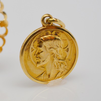 Two 18K Yellow Gold Religious Charms/Pendant