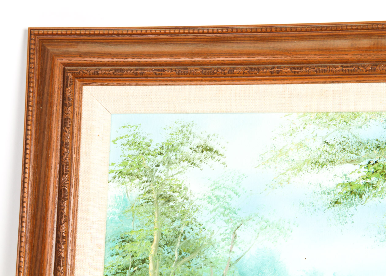 Original R. Danford Oil on Canvas Waterfall Painting