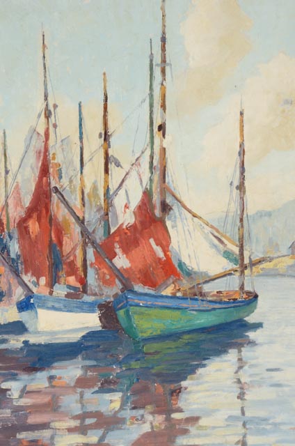 Signe A. Hedlund Original Impressionist Oil Nautical Painting