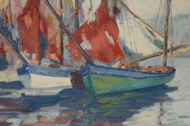 Signe A. Hedlund Original Impressionist Oil Nautical Painting