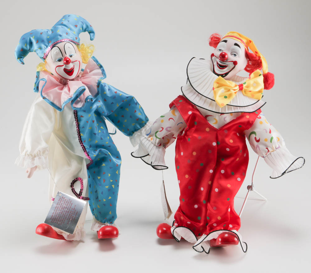 The Heritage Mint Ltd. Porcelain Clown Dolls