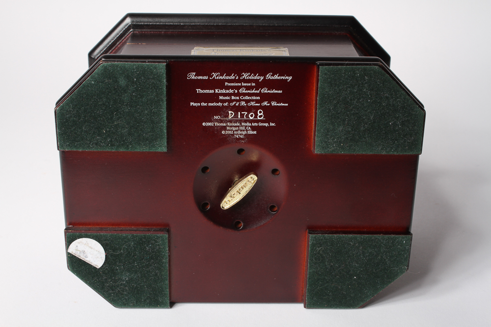 Thomas Kinkade's Holiday Gathering Winter Scene Music Box