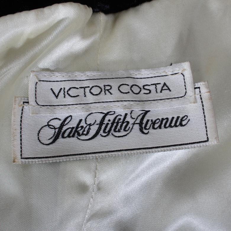 Women's Vintage Victor Costa Black Velvet Jacket