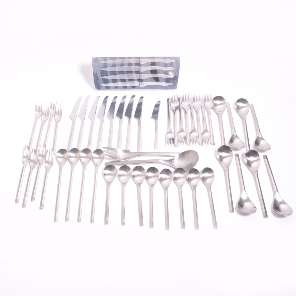 Dansk Parallel Diamond Flatware for Eight Place Settings