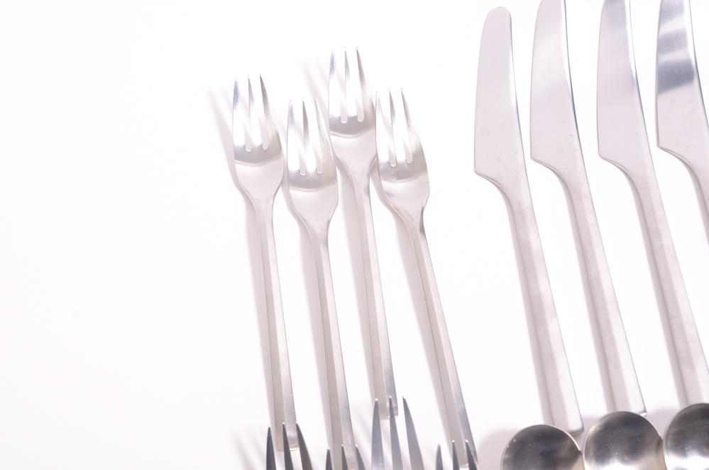 Dansk Parallel Diamond Flatware for Eight Place Settings