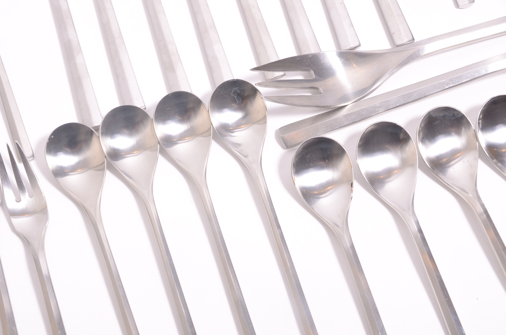 Dansk Parallel Diamond Flatware for Eight Place Settings