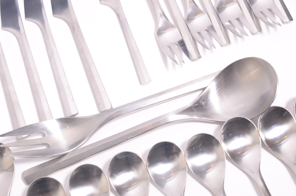 Dansk Parallel Diamond Flatware for Eight Place Settings