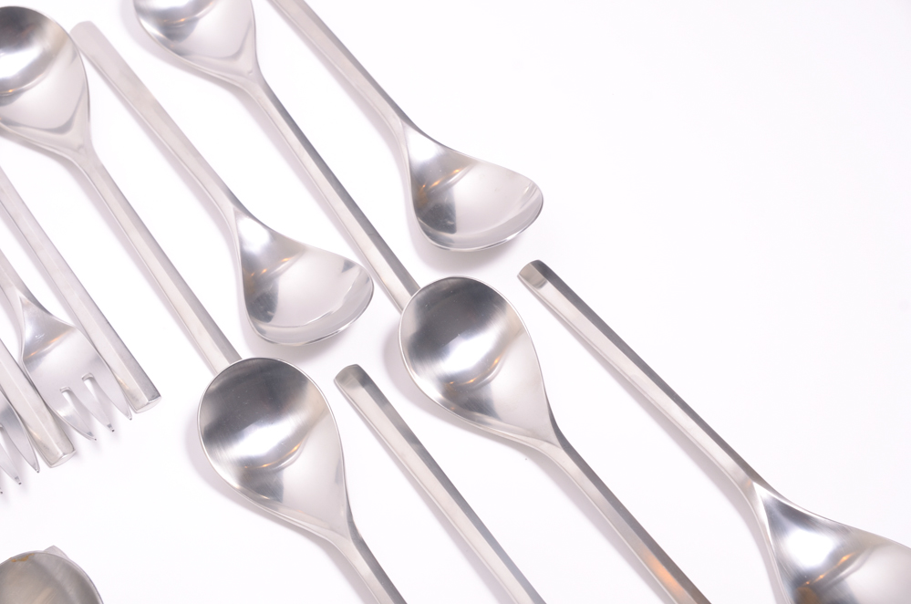 Dansk Parallel Diamond Flatware for Eight Place Settings