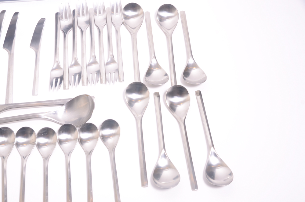 Dansk Parallel Diamond Flatware for Eight Place Settings