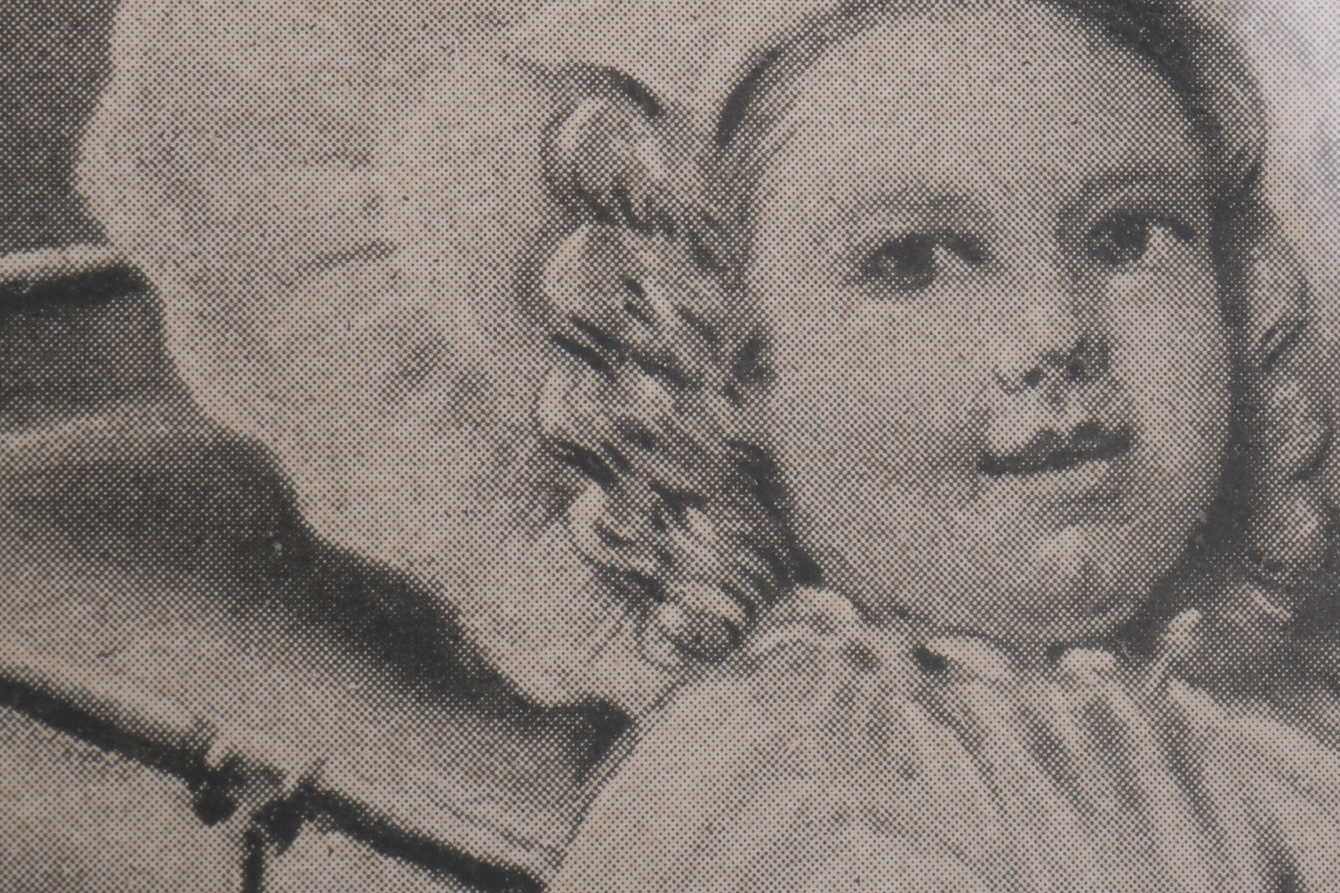 Black and White Print of Father and Daughter