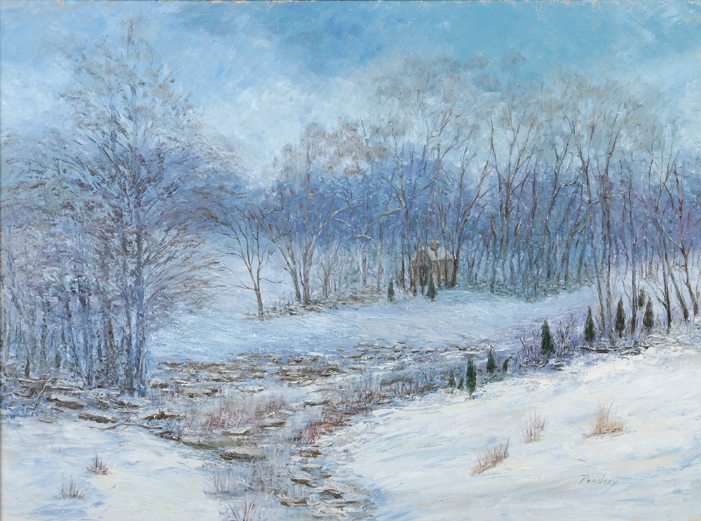 Nancy Pendery Oil Painting on Canvas "The Smoke House"