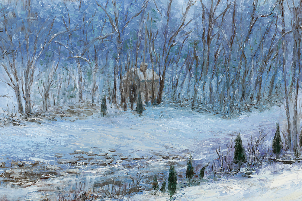 Nancy Pendery Oil Painting on Canvas "The Smoke House"