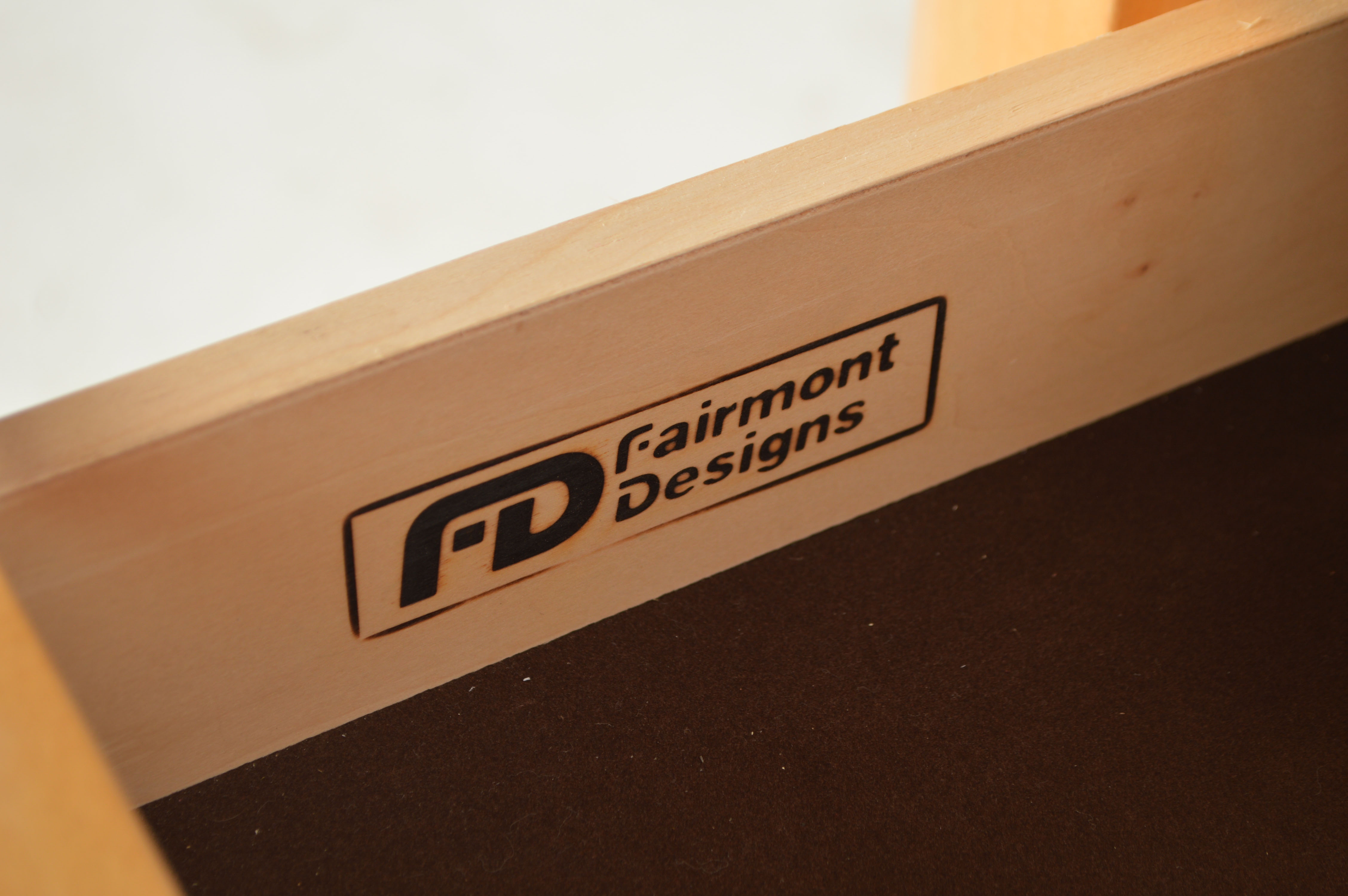 Art Deco Inspired Glass Top Blonde Wood Bar Cabinet