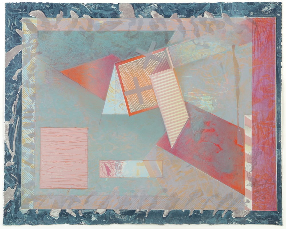 Tony Rubey Limited Edition Lithograph on Paper "Bridge Barrier"