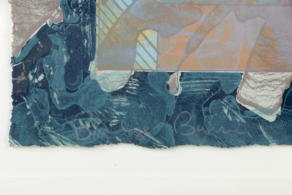 Tony Rubey Limited Edition Lithograph on Paper "Bridge Barrier"