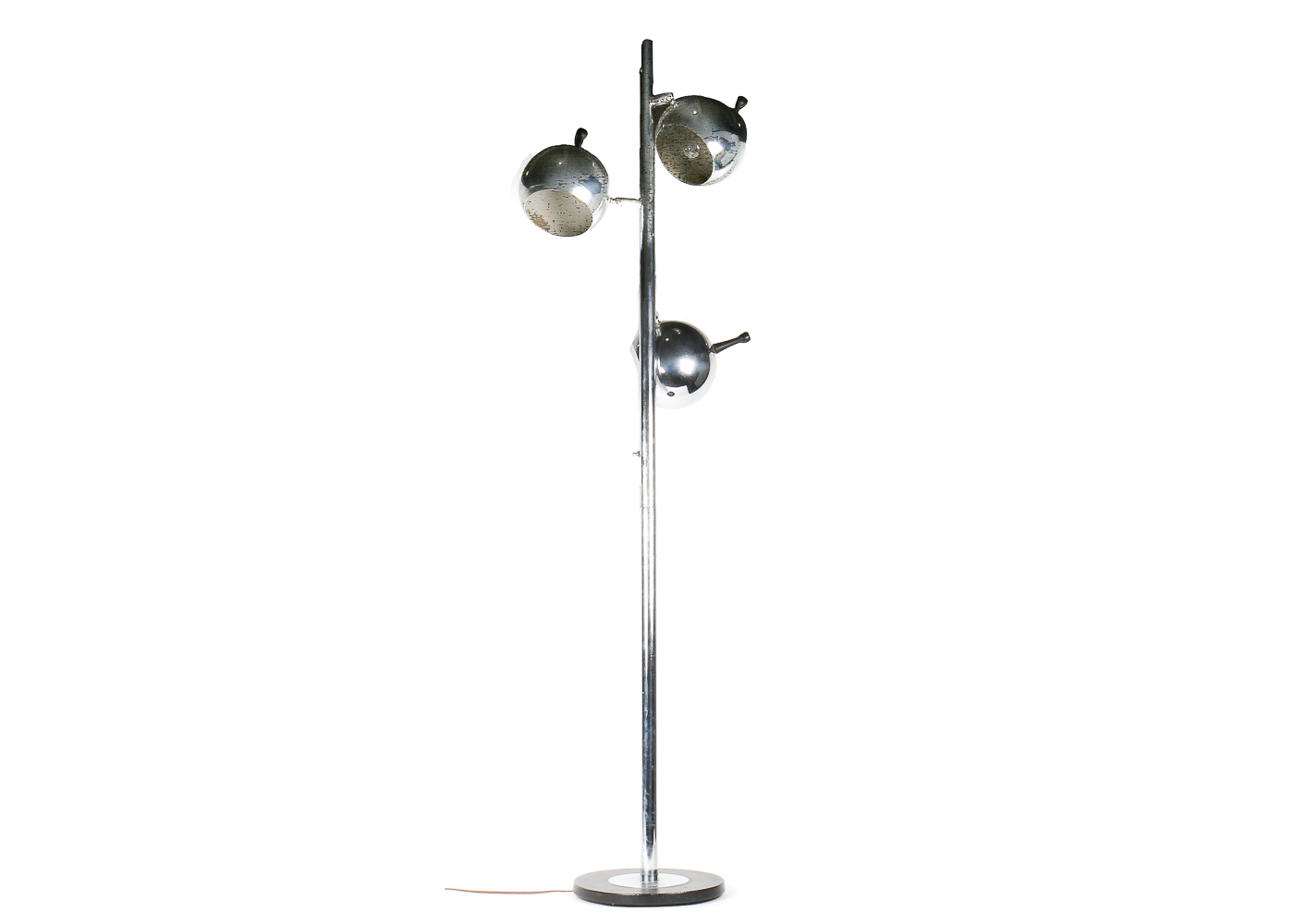 Vintage Chrome Three-Light Floor Lamp