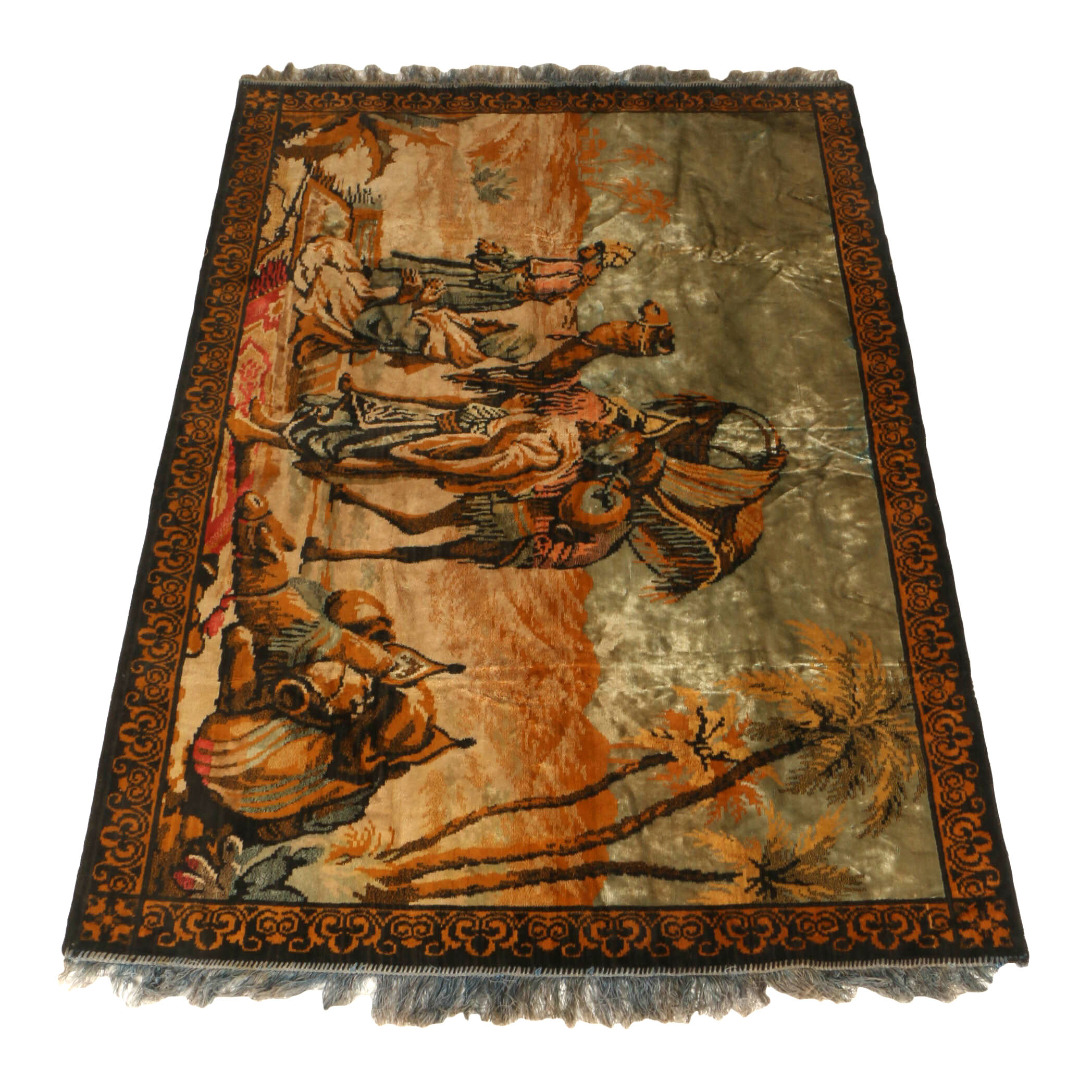 Machine-Made Middle Eastern Pictorial Rug