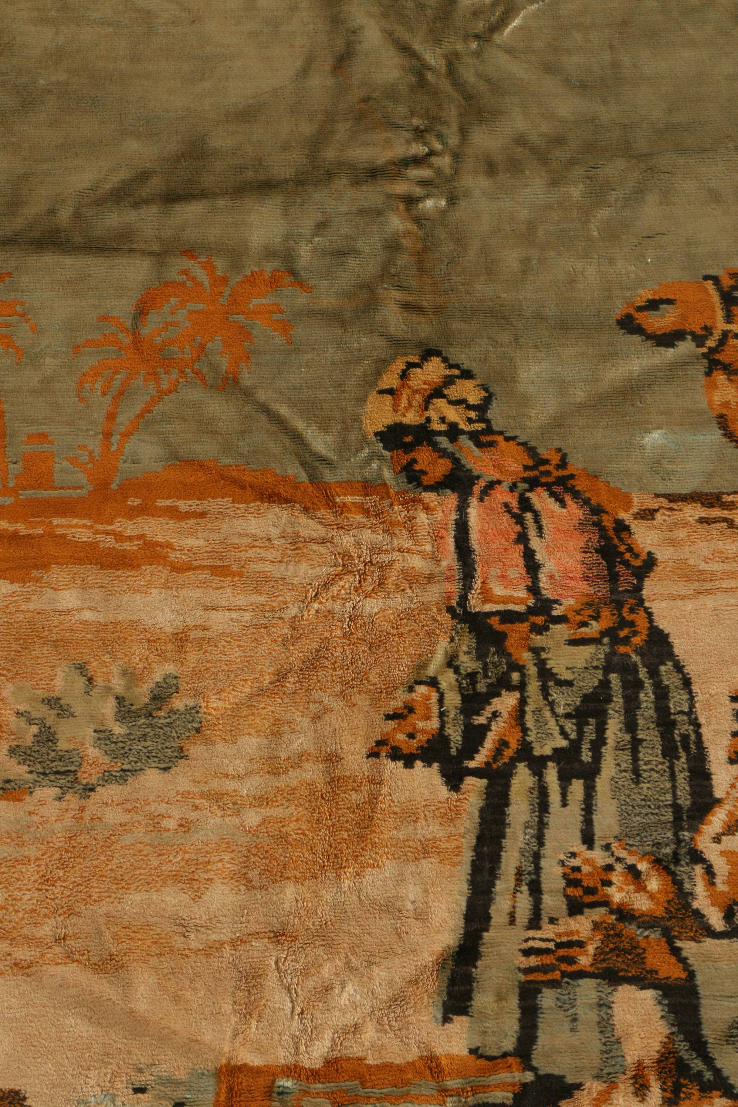 Machine-Made Middle Eastern Pictorial Rug