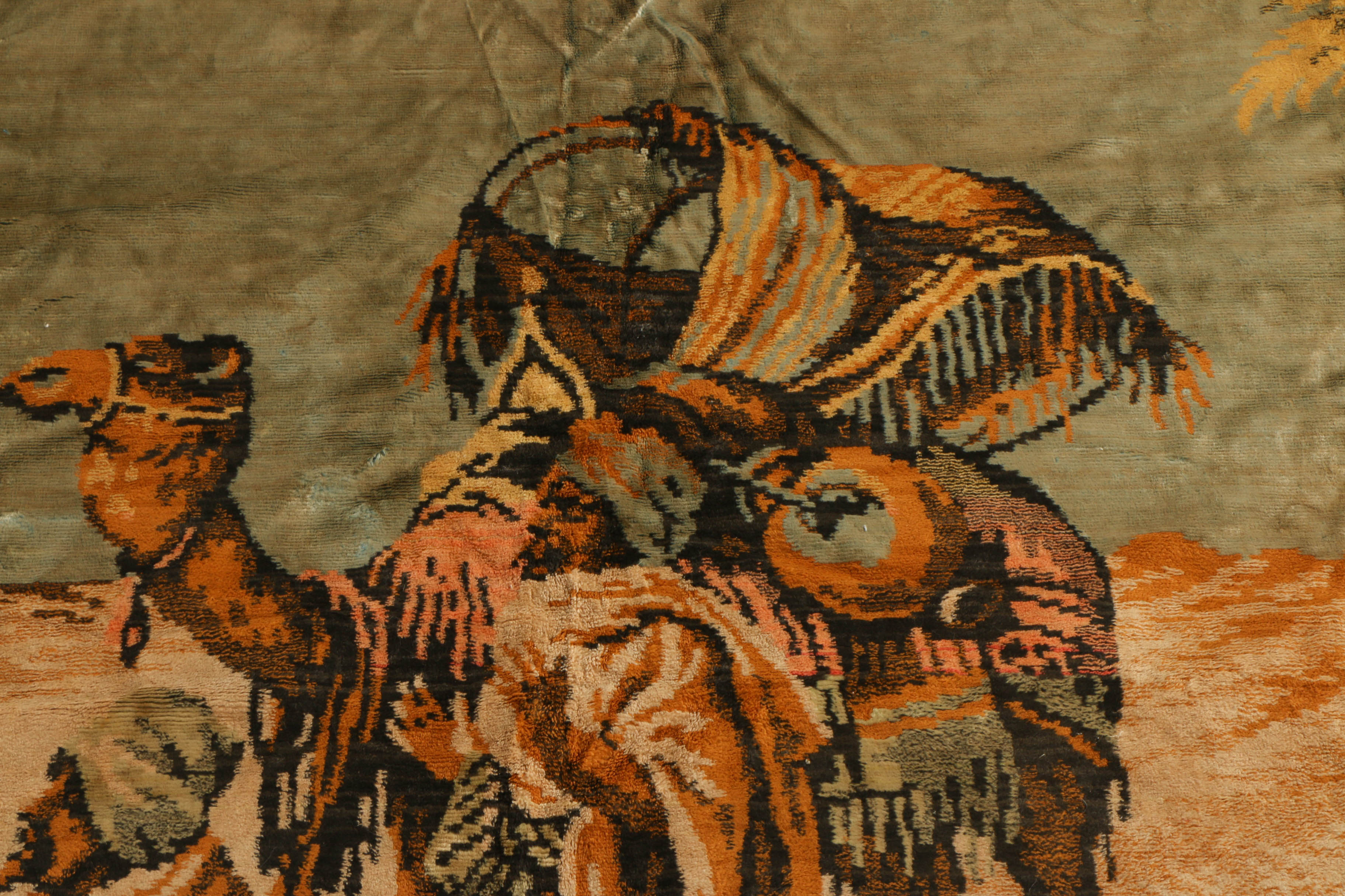 Machine-Made Middle Eastern Pictorial Rug