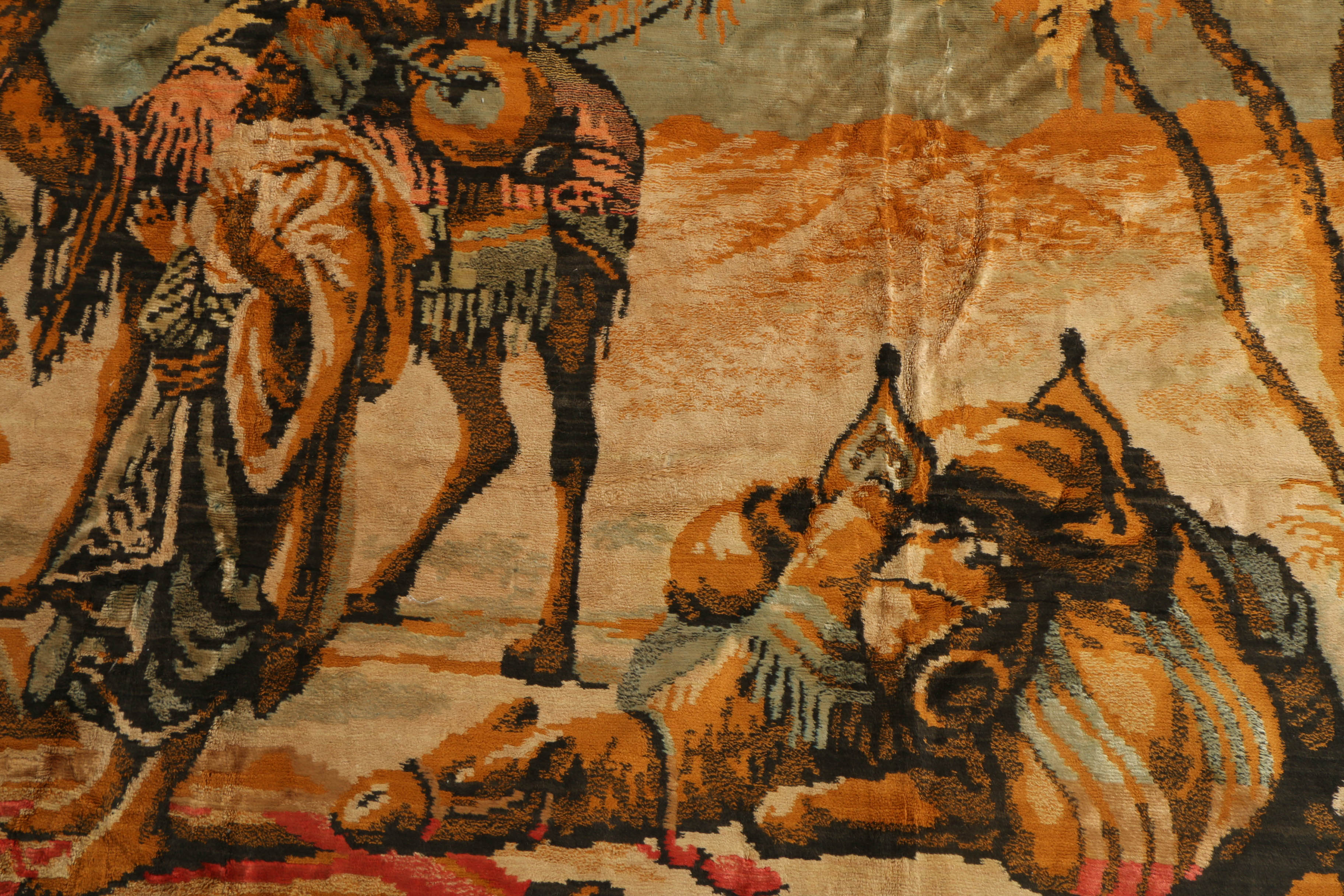 Machine-Made Middle Eastern Pictorial Rug