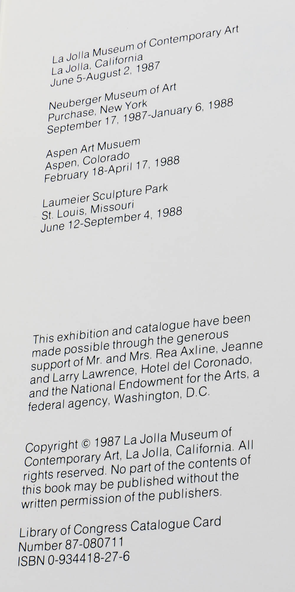 Books and Exhibition Catalogs on Contemporary Sculpture