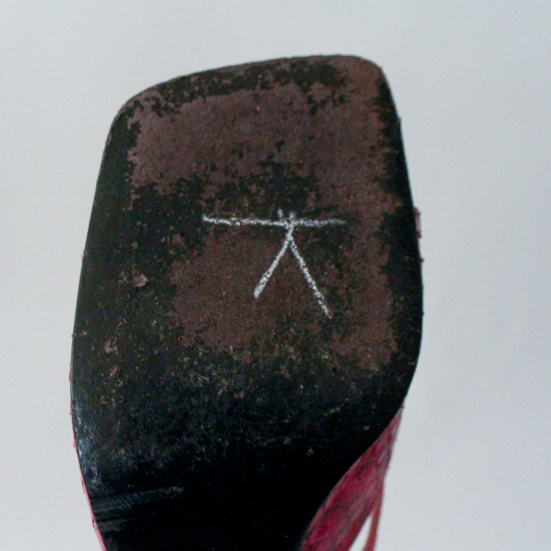 Prada Pink Snakeskin Leather Kitten Heels