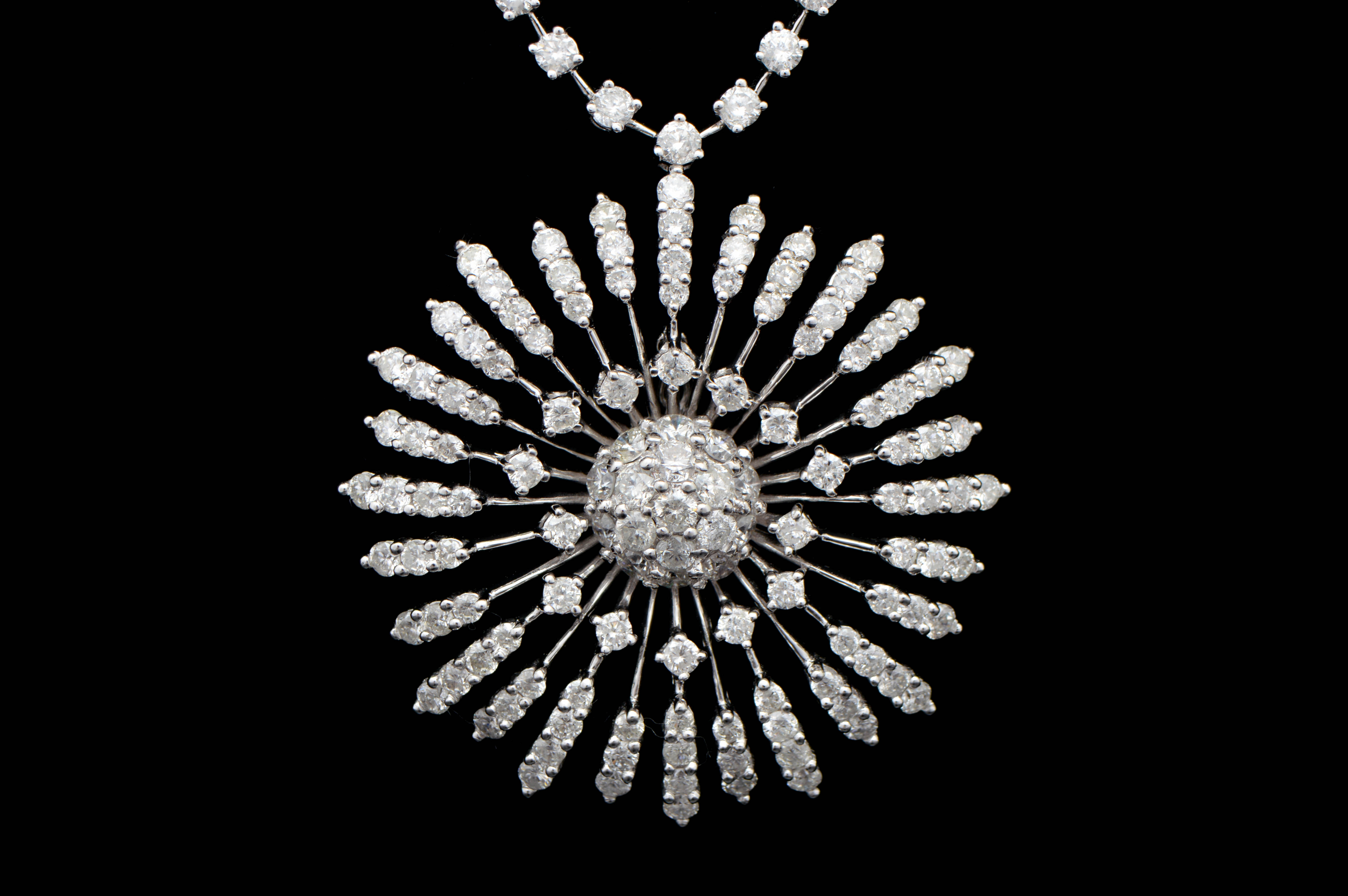 12.0 CTW Diamond and 18K White Gold Necklace