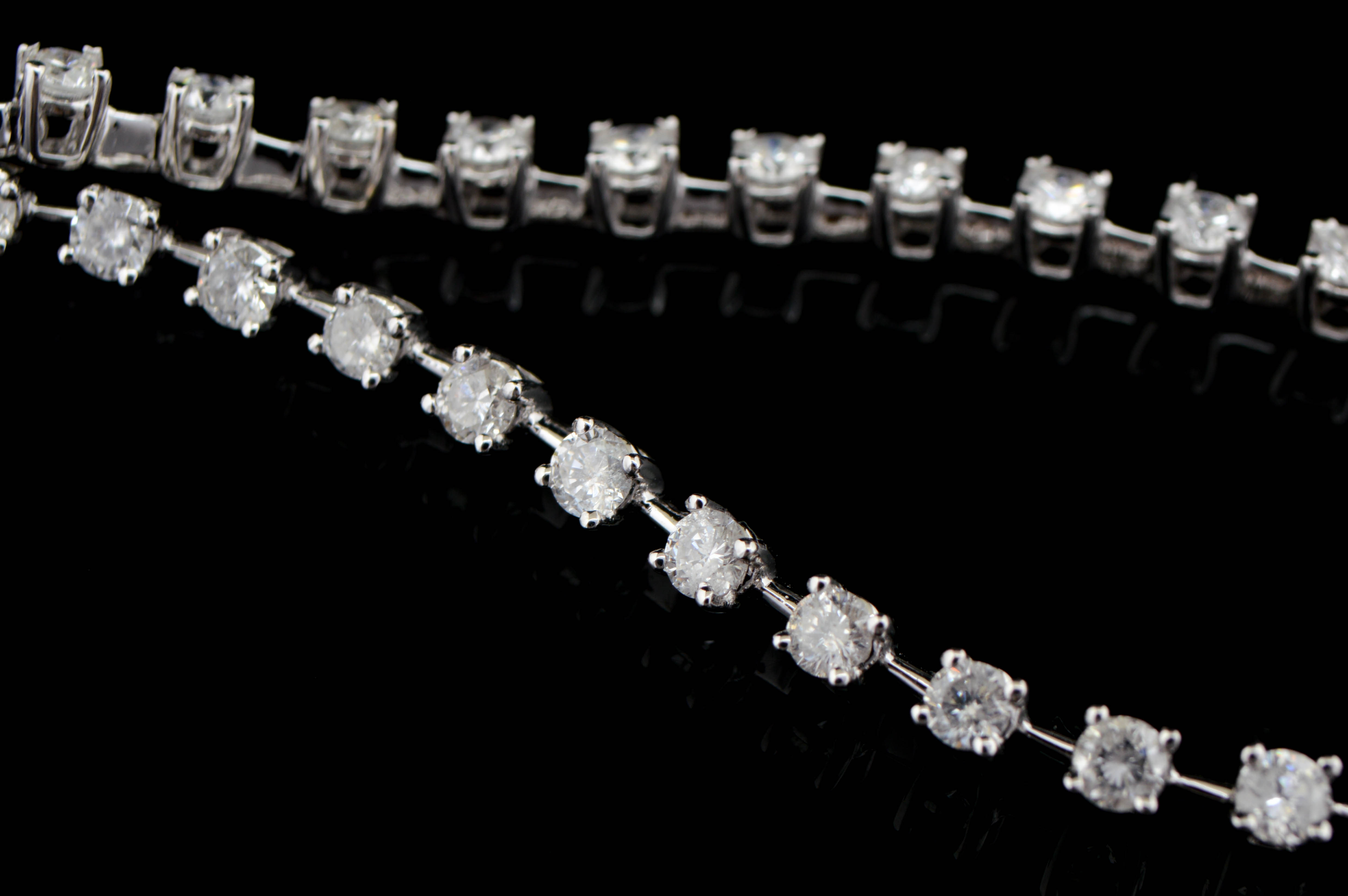 12.0 CTW Diamond and 18K White Gold Necklace