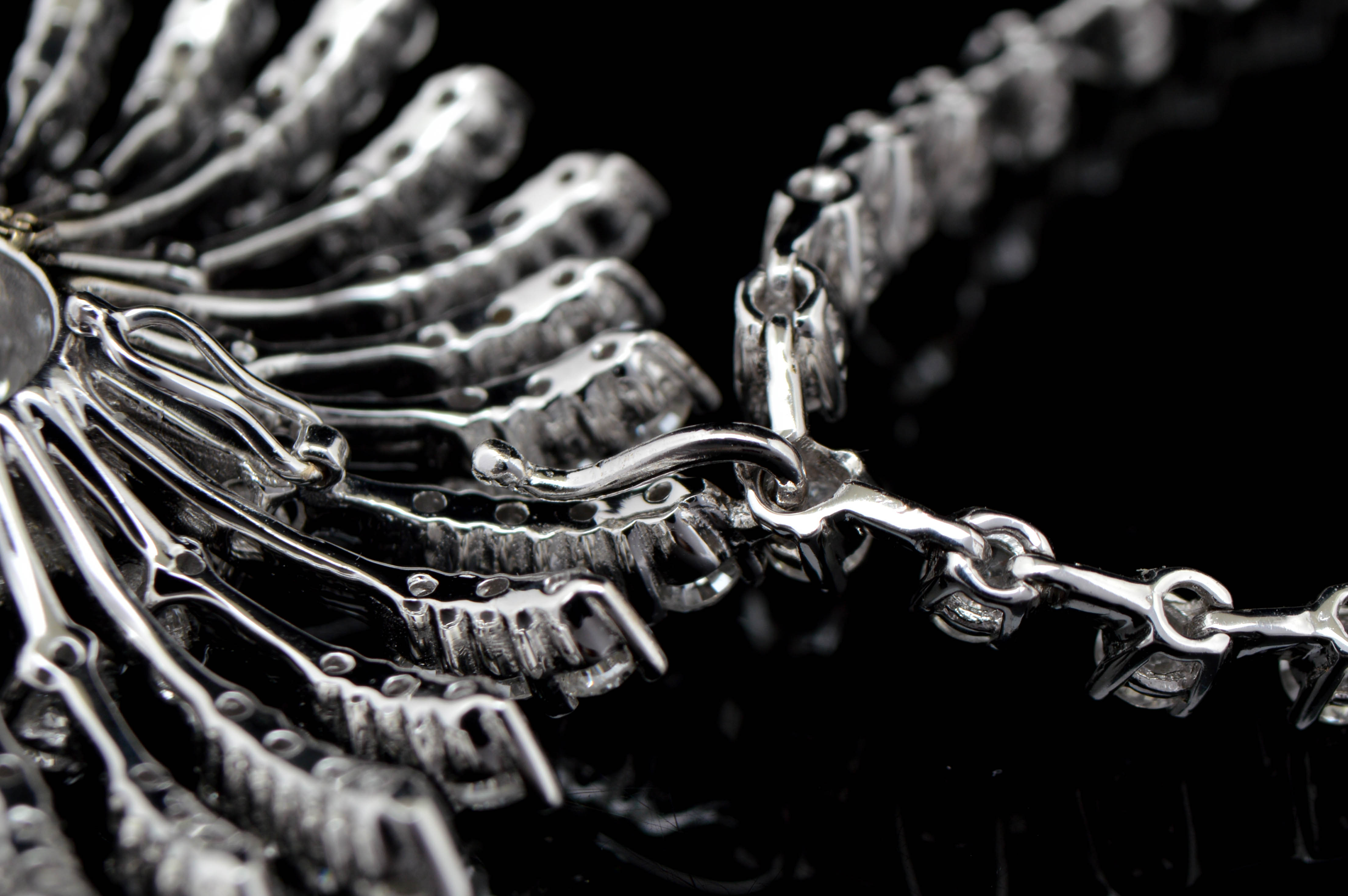 12.0 CTW Diamond and 18K White Gold Necklace