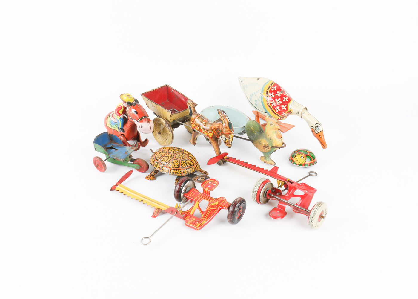 Vintage Tin Wind-Up Toy Collection