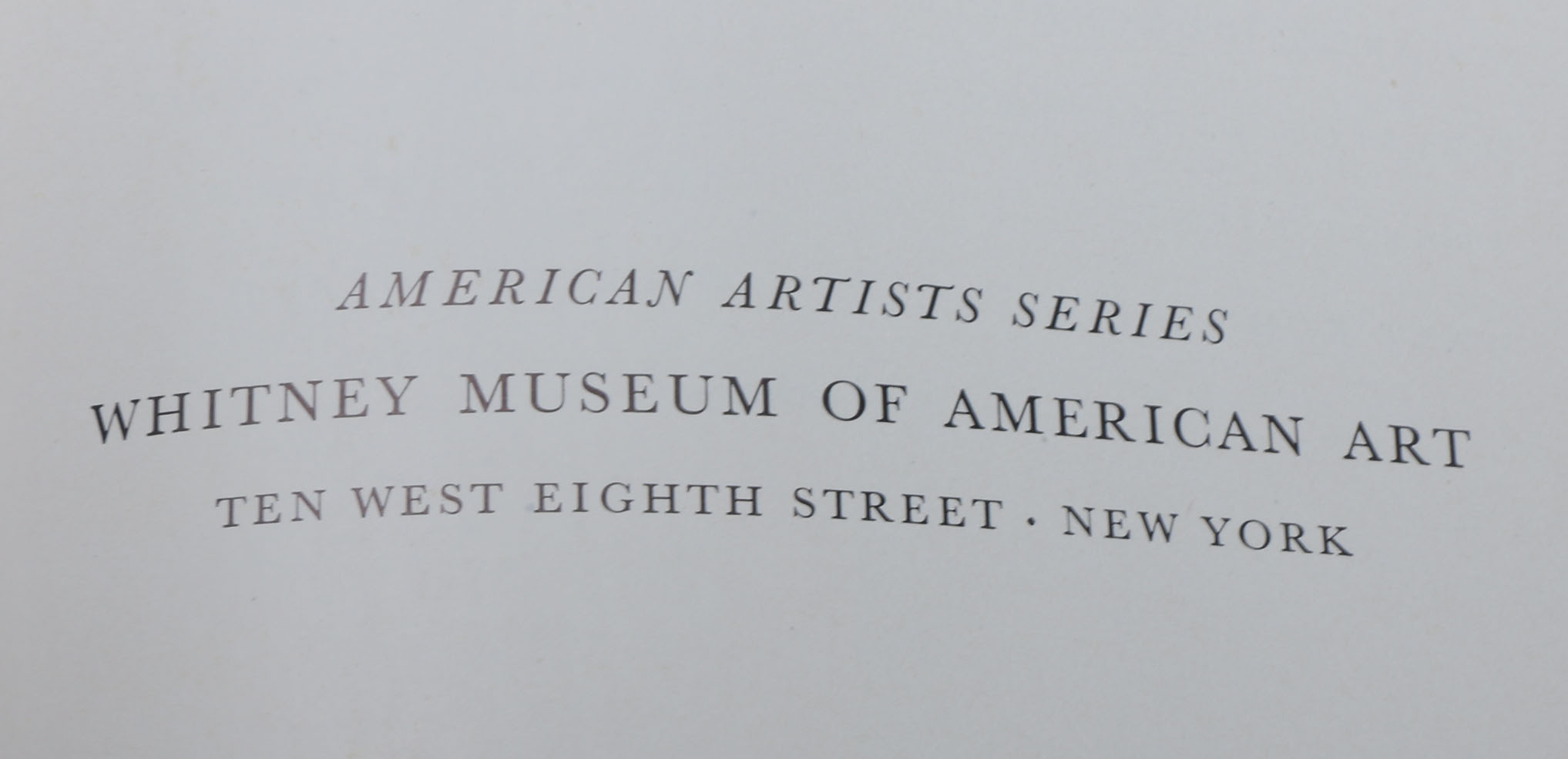 Six Books on American Artists