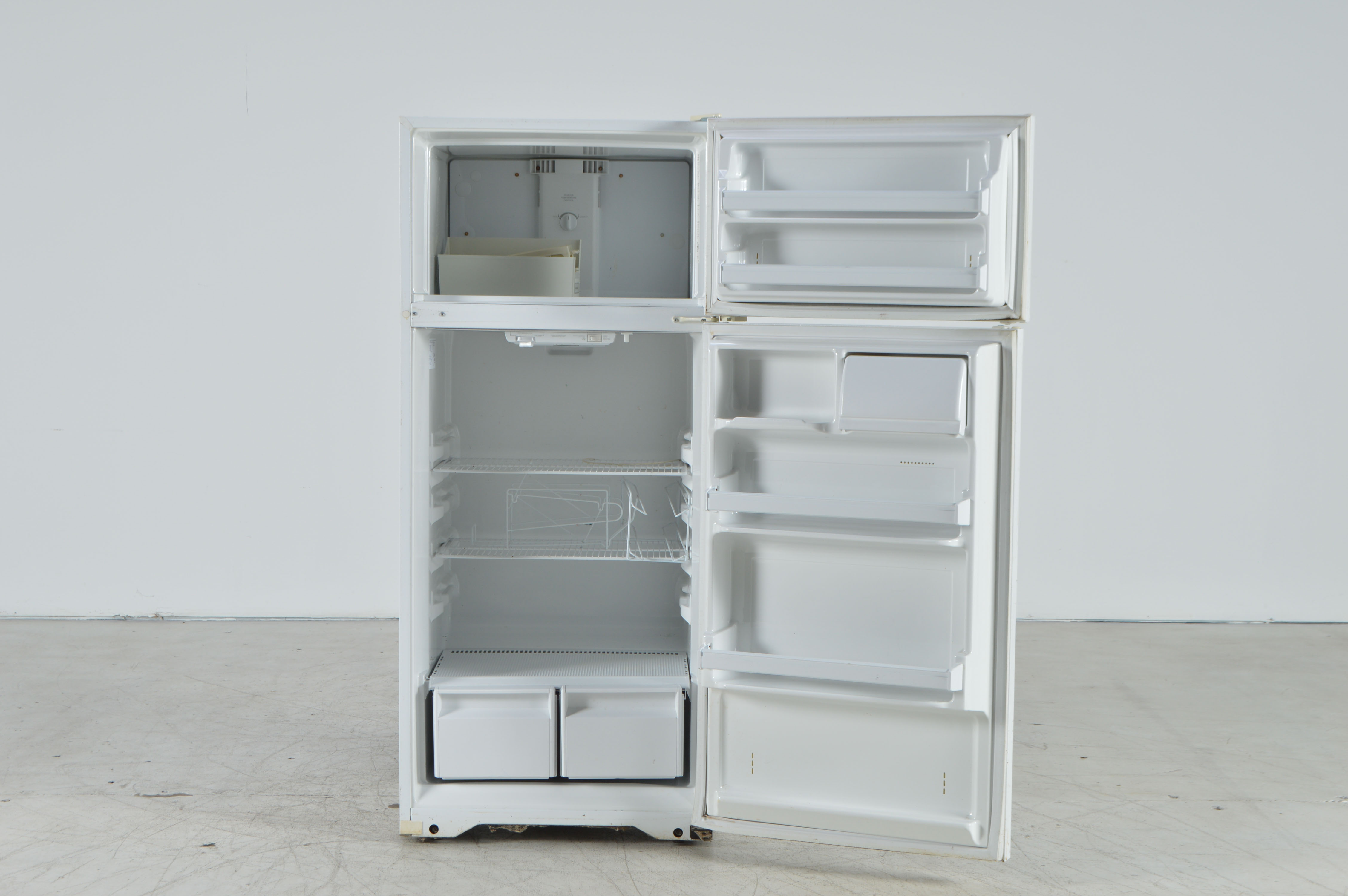 White Kelvinator Refrigerator Freezer
