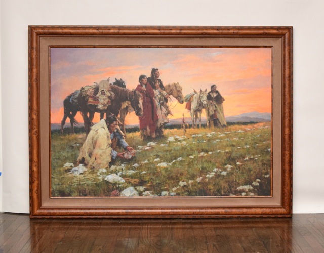 "Journey to the Medicine Wheel" Signed Limited Edition Giclee on Canvas After Howard Terpning