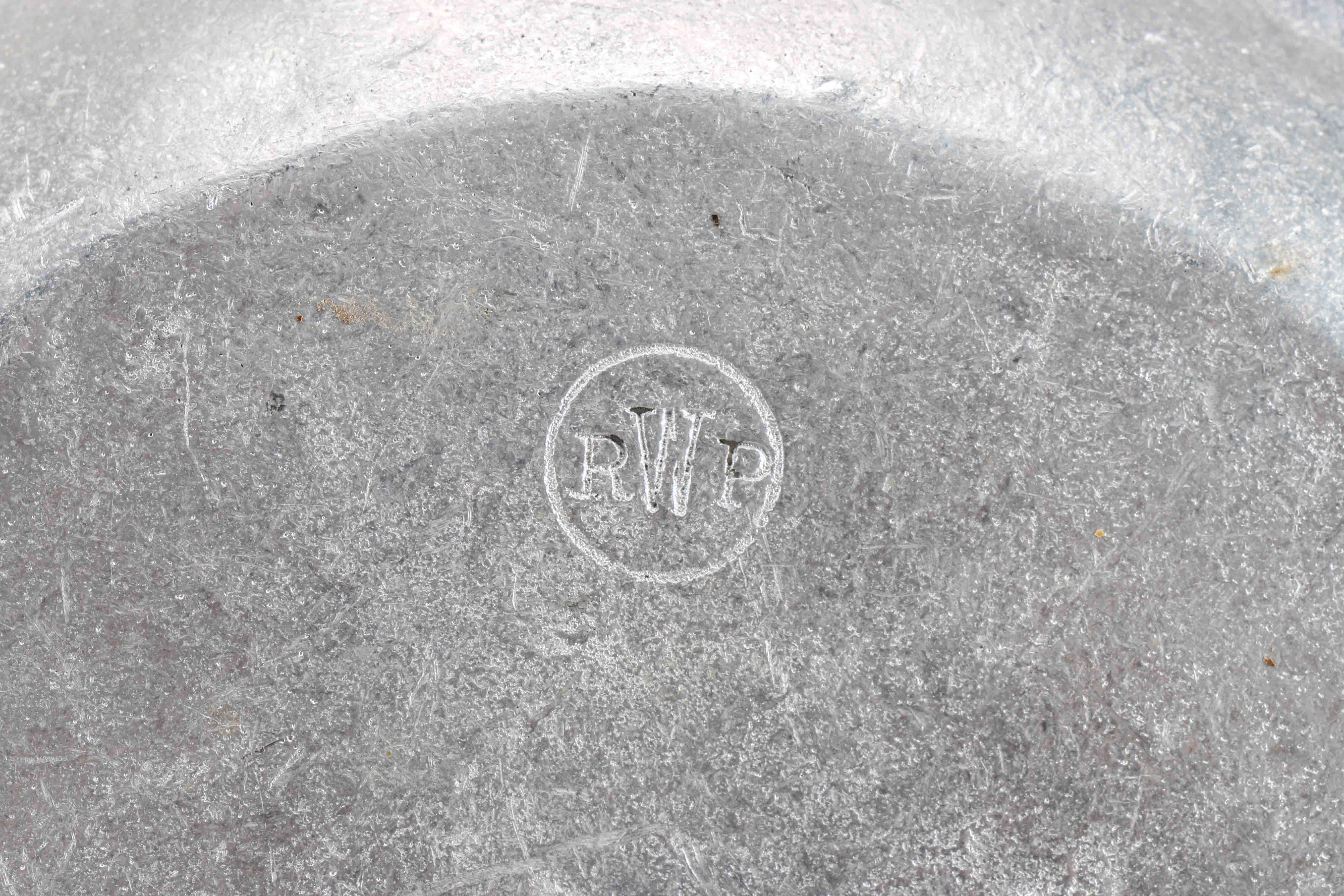 Vintage Pair of Souvenir Pewter Plates