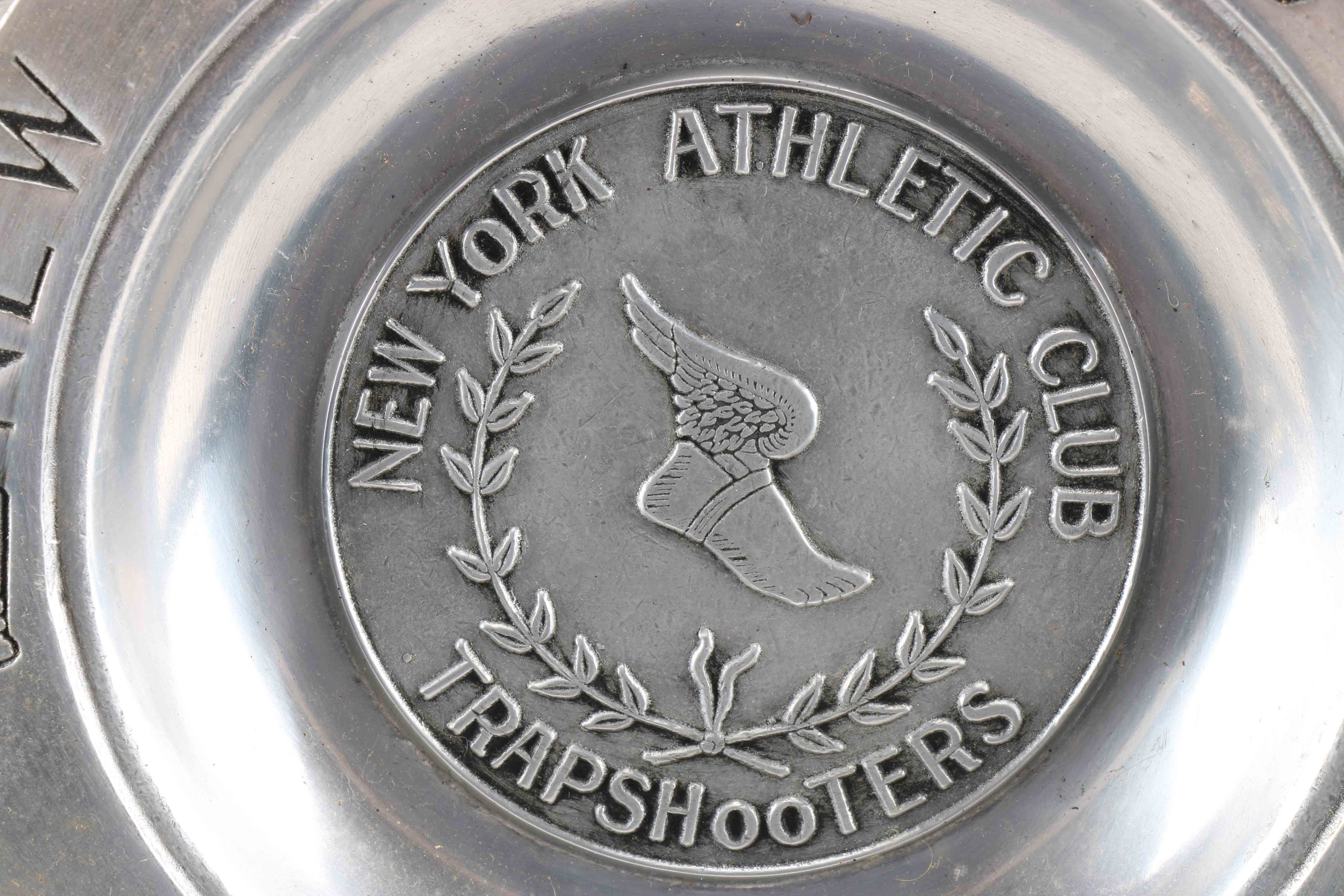 Vintage Pair of Souvenir Pewter Plates