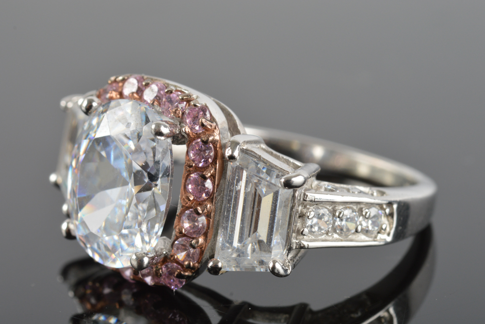 Sterling Silver Cubic Zirconia Ring